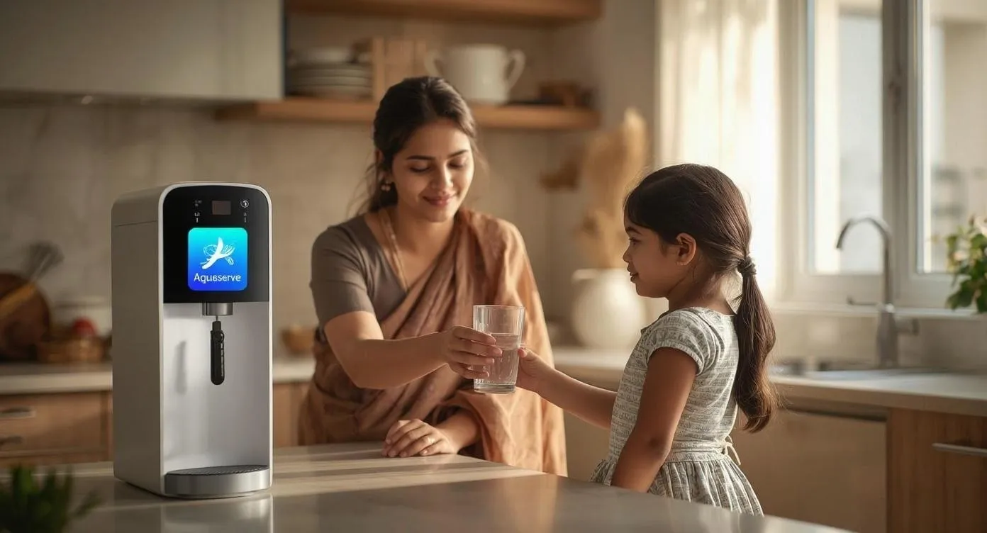 RO water purifier at home with family in Haryana